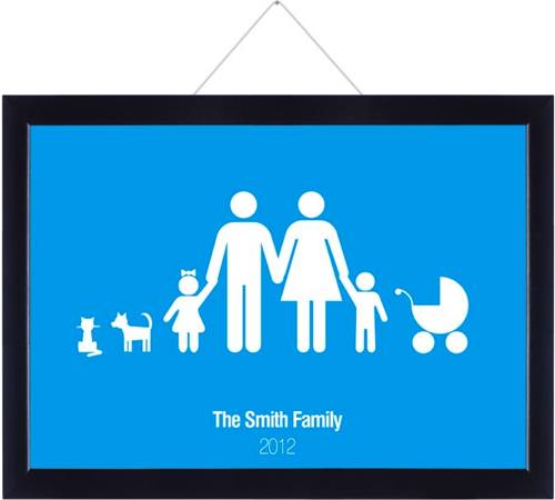 personalised family poster print